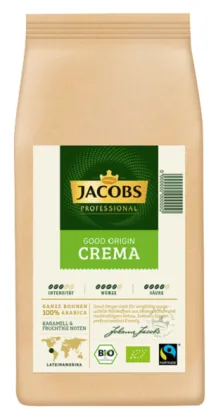 Jacobs Good Origin Cafe Crema 8 x 1kg Ganze Bohne, Bio, Fairtrade
